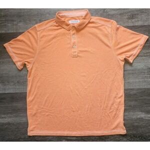 Tommy Bahama Men's Large Orange Polo With Marlin Logo
